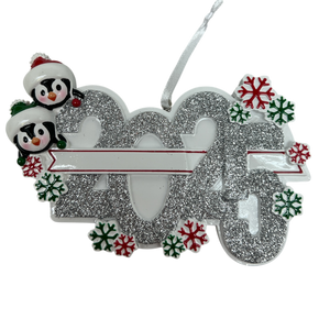 2025 Penguin Family of 2 Ornament
