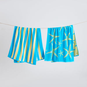 Cotton Velour Beach Towels 2-Pack - Maui Collection