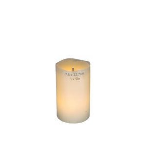 Wavy Edge Glow Wick Pillar Candle -