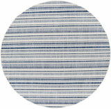 Olin White&Blue Striped Nordic Rug