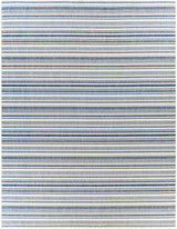 Olin White&Blue Striped Nordic Rug
