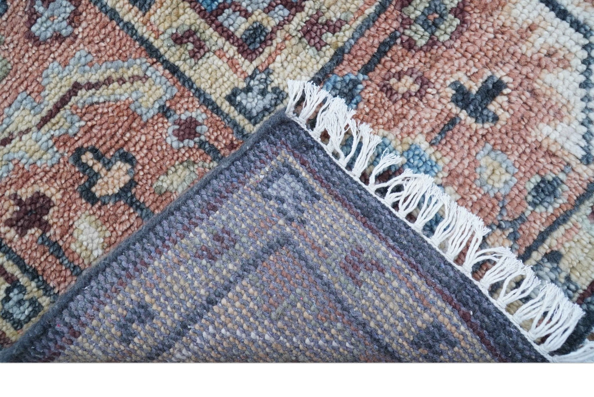 Oliver Traditional Turkish Design Rust And Charcoal Hand Knotted Wool Rug