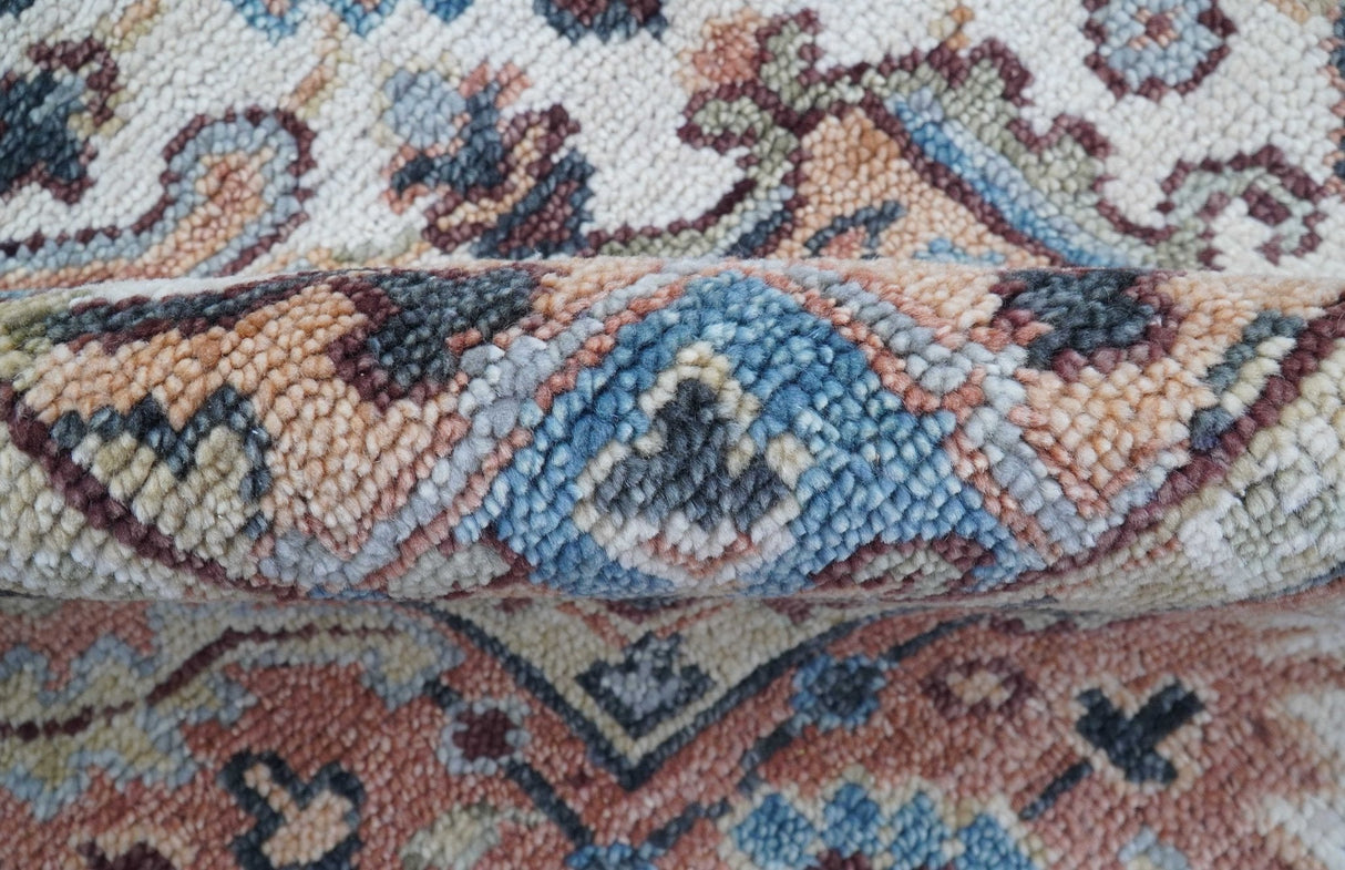 Oliver Traditional Turkish Design Rust And Charcoal Hand Knotted Wool Rug