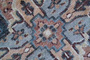 Oliver Traditional Turkish Design Rust And Charcoal Hand Knotted Wool Rug
