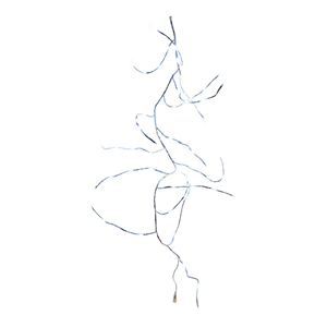 6 Foot Pre-Lit LED Twinkle Silver Branch Garland