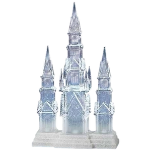 Lighted Three Tower Church Waterglobe
