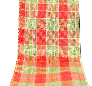 Red and Green Wired Ribbon Roll