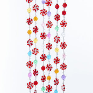 Multi-Color Candy With Peppermint Rounds Garland