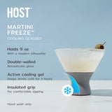 Martini FREEZE™ Cooling Cups – Set of 2 Insulated Stemless Martini Glasses (9 oz)
