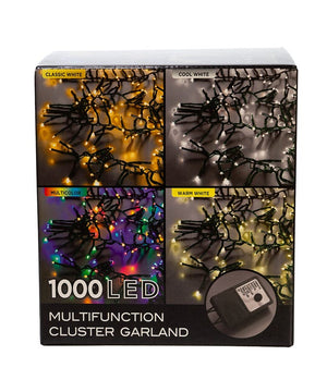 1000-Light Warm White LED Cluster Light Set