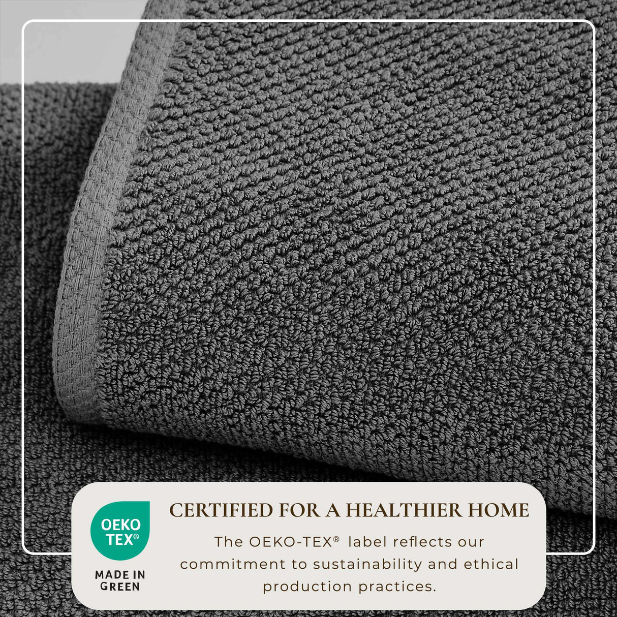 Cotton textured bath towel set - acacia collection