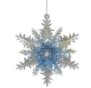 Silver Filigree Snowflake Ornament