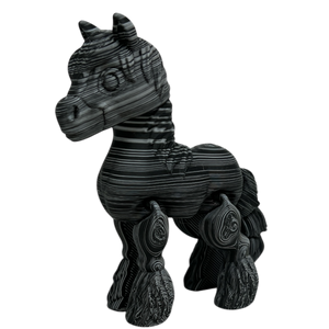 Clyde the Clydesdale  - Black and White Color
