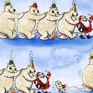 Christmas Design Toilet Paper Roll - Polar Bears