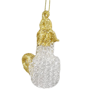 Spunglass Ornament - Gold Candlestick