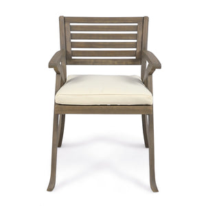 Helen Outdoor Acacia Wood Dining Chair