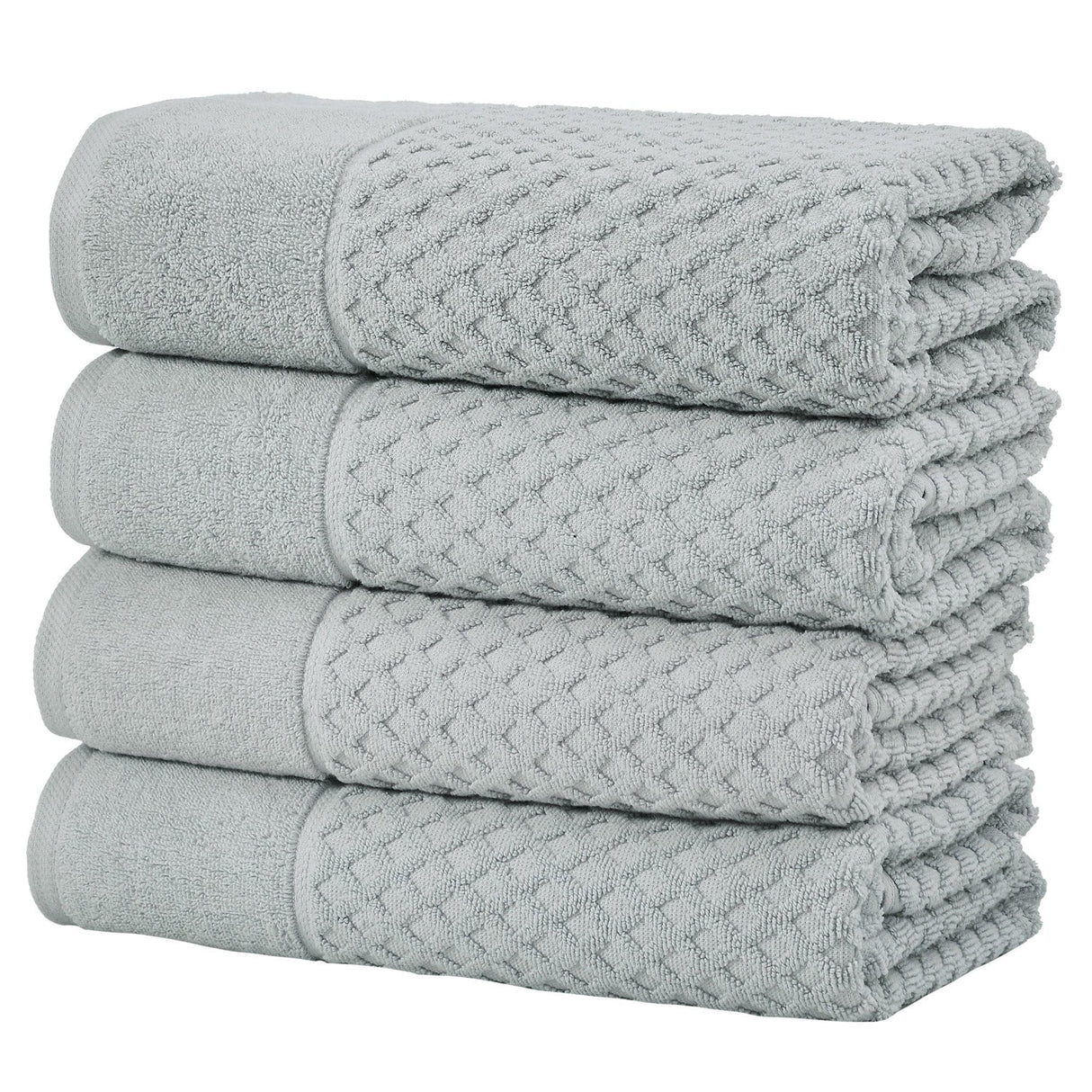 Cotton diamond waffle weave bath towel set - grayson collection