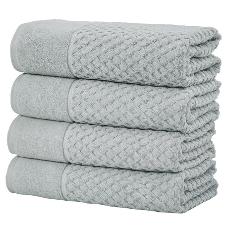 Cotton diamond waffle weave bath towel set - grayson collection