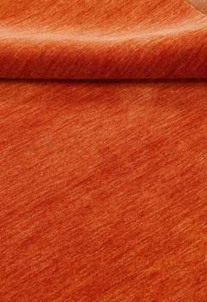 Orange Modern Solid Design Hand Loomed Wool Area Rug