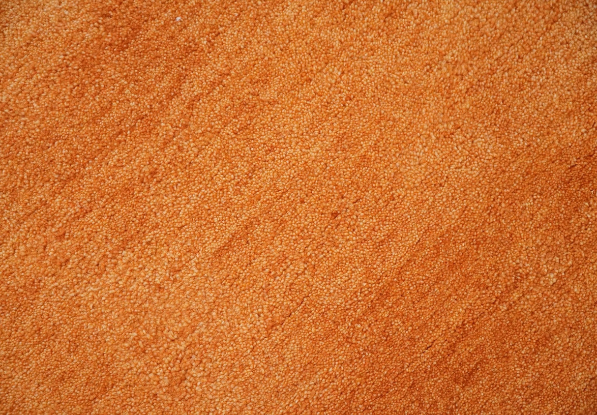 Orange Rust Solid Woolen Hand Tufted 8x10 contemporary area Rug
