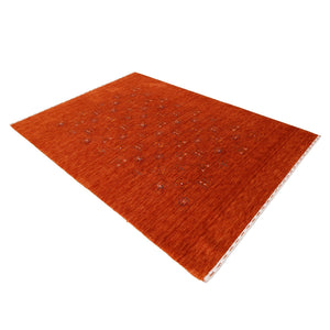 Orange Tribal Center Medallion Hand Loomed Wool Area Rug