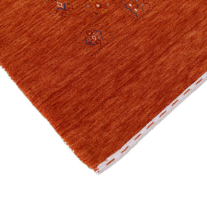 Orange Tribal Center Medallion Hand Loomed Wool Area Rug