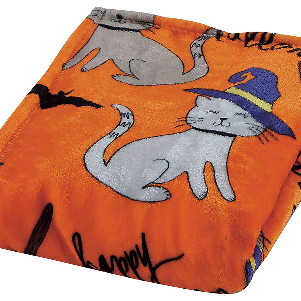Happy Halloween Microplush Throw Blanket (50 X 60 Inch) - Pumpkins