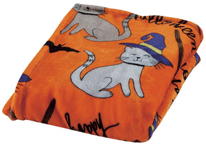 Happy Halloween Microplush Throw Blanket (50 X 60 Inch) - Pumpkins
