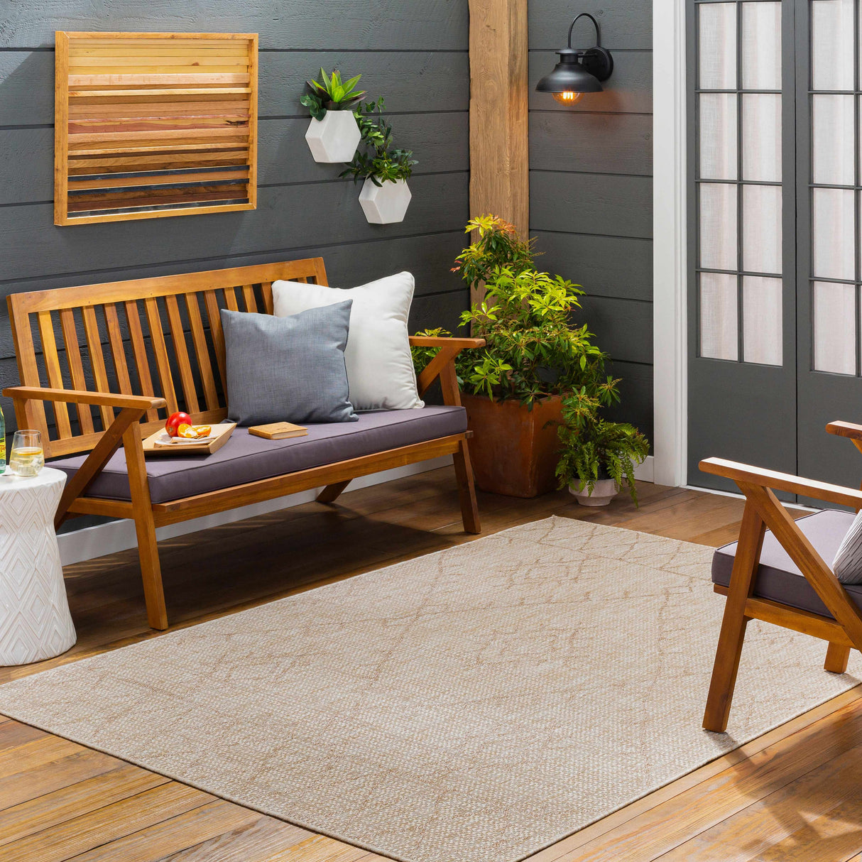 Marwood Brown Nordic Rug - Clearance