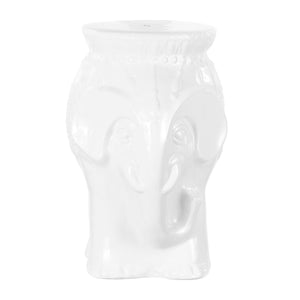 Orla modern bohemian elephant ceramic garden stool - Tuesday Morning - Outdoor Tables