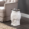 Orla modern bohemian elephant ceramic garden stool - Tuesday Morning - Outdoor Tables