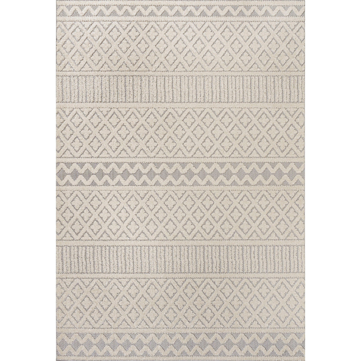 Ormond High - Low Modern Trellis Geometric Indoor/Outdoor Area Rug - Tuesday Morning - Area Rugs