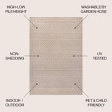 Ormond High - Low Modern Trellis Geometric Indoor/Outdoor Area Rug - Tuesday Morning - Area Rugs