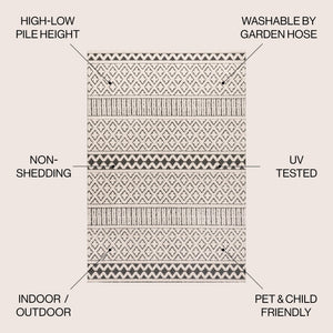 Ormond High - Low Modern Trellis Geometric Indoor/Outdoor Area Rug - Tuesday Morning - Area Rugs