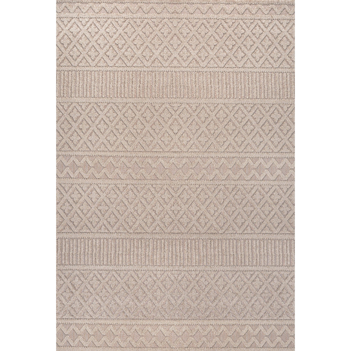 Ormond High - Low Modern Trellis Geometric Indoor/Outdoor Area Rug - Tuesday Morning - Area Rugs