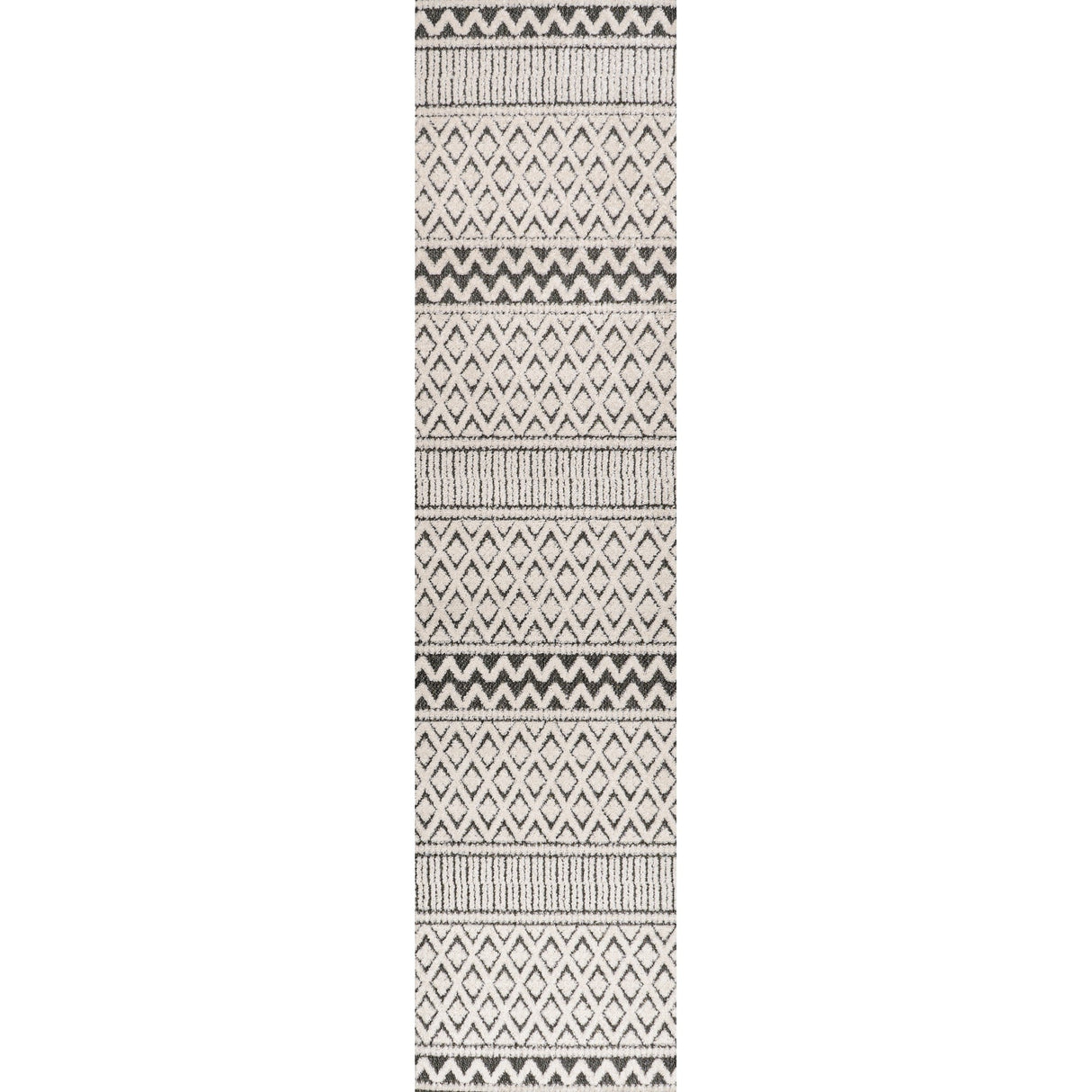 Ormond High - Low Modern Trellis Geometric Indoor/Outdoor Runner Rug - Tuesday Morning - Runner Rugs