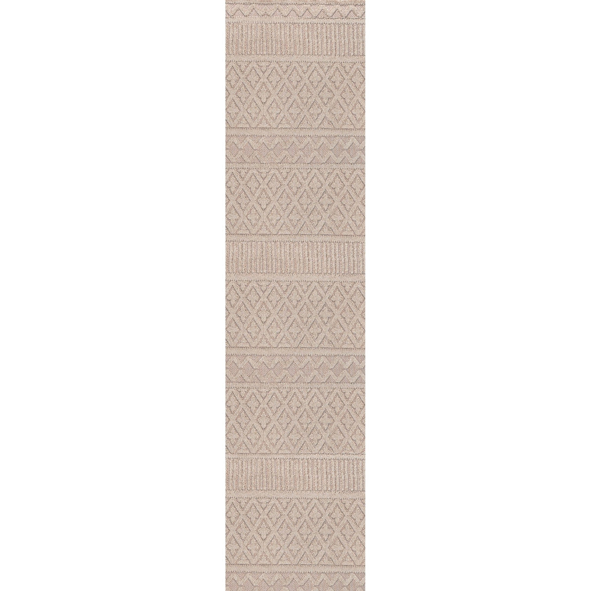 Ormond High - Low Modern Trellis Geometric Indoor/Outdoor Runner Rug - Tuesday Morning - Runner Rugs