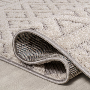 Ormond High - Low Modern Trellis Geometric Indoor/Outdoor Runner Rug - Tuesday Morning - Runner Rugs