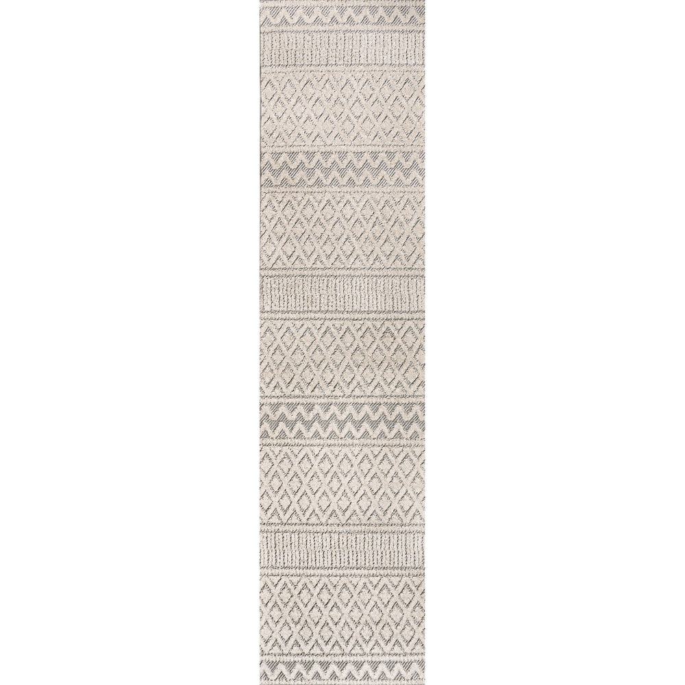 Ormond High - Low Modern Trellis Geometric Indoor/Outdoor Runner Rug - Tuesday Morning - Runner Rugs