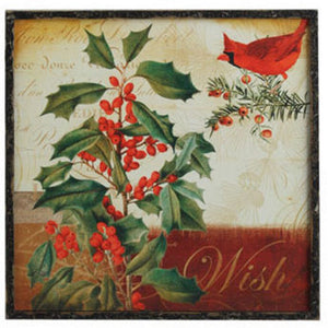 Cardinal And Amaryllis Wall Art