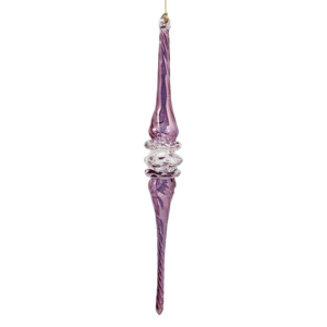 Lavender Twirl Glass Ornament