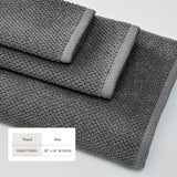 Cotton textured bath towel set - acacia collection