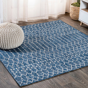 Ourika Moroccan Geometric Textured Indoor/Outdoor Square Area Rug - Tuesday Morning - Area Rugs