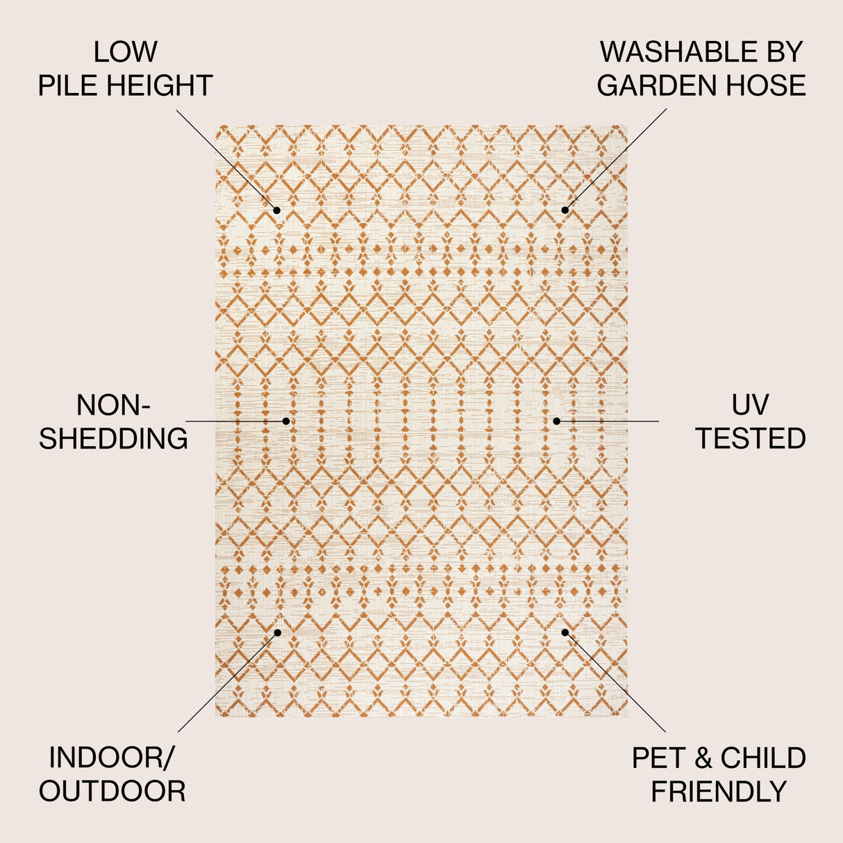 Ourika Moroccan Geometric Textured Weave Indoor/Outdoor Area Rug - Tuesday Morning - Area Rugs