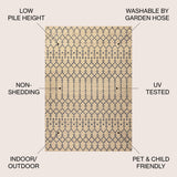 Ourika Moroccan Geometric Textured Weave Indoor/Outdoor Area Rug - Tuesday Morning - Area Rugs