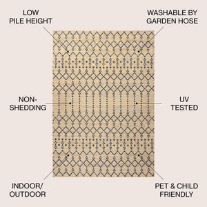 Ourika Moroccan Geometric Textured Weave Indoor/Outdoor Area Rug - Tuesday Morning - Area Rugs