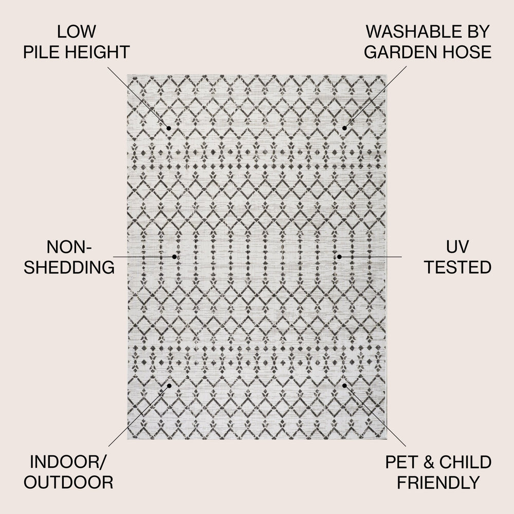 Ourika Moroccan Geometric Textured Weave Indoor/Outdoor Area Rug - Tuesday Morning - Area Rugs