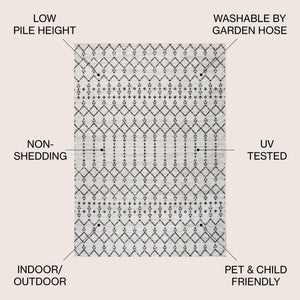 Ourika Moroccan Geometric Textured Weave Indoor/Outdoor Area Rug - Tuesday Morning - Area Rugs