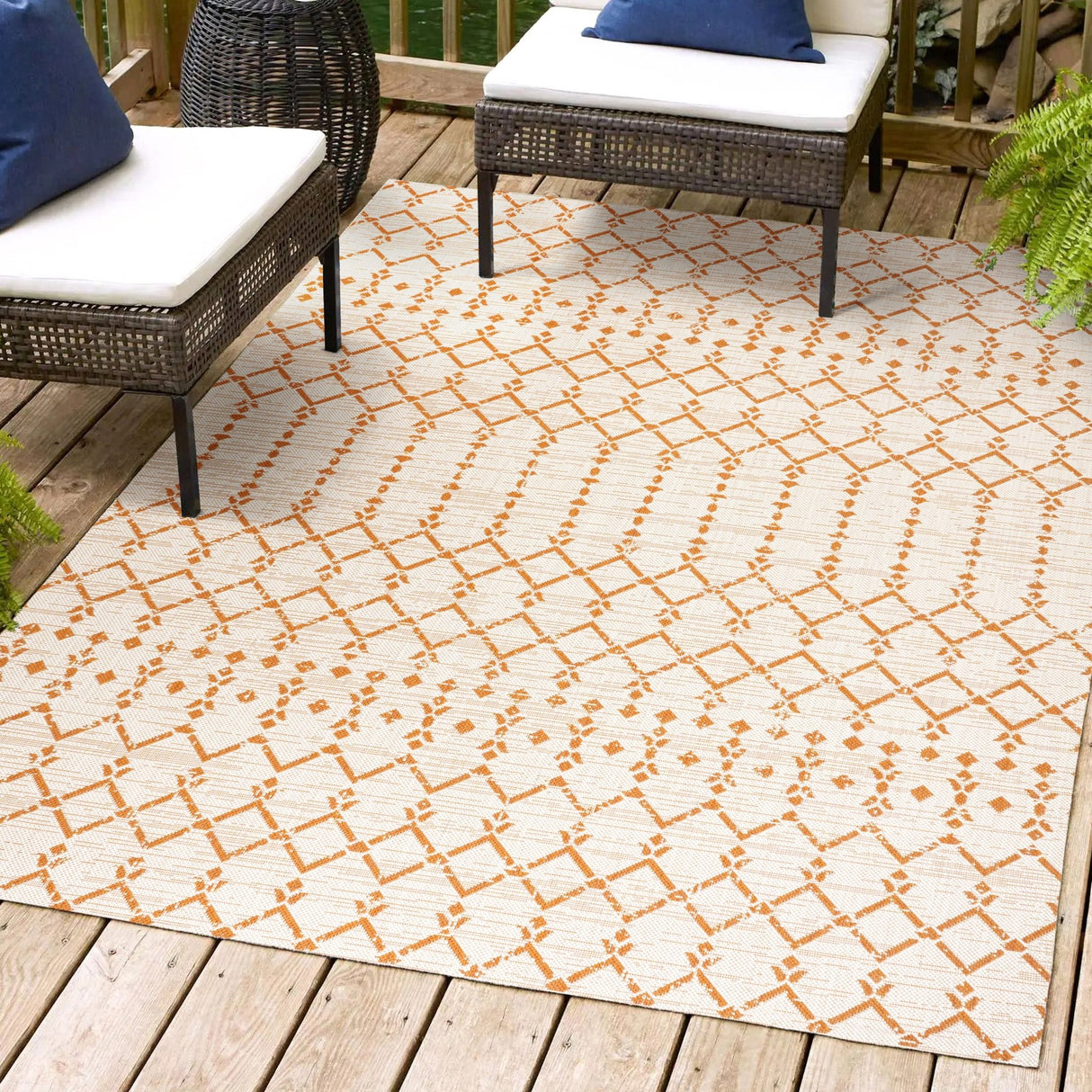 Ourika Moroccan Geometric Textured Weave Indoor/Outdoor Area Rug - Tuesday Morning - Area Rugs