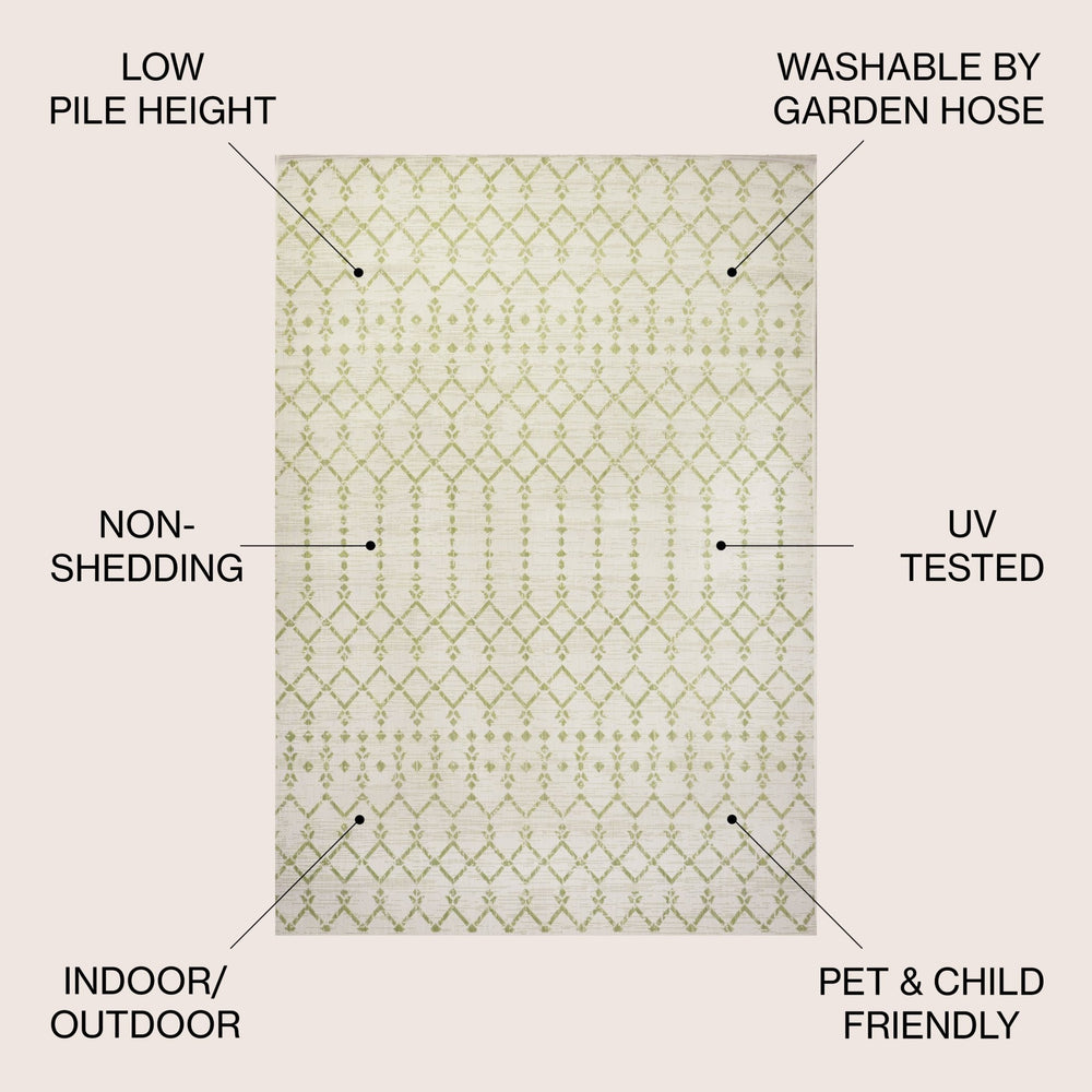 Ourika Moroccan Geometric Textured Weave Indoor/Outdoor Area Rug - Tuesday Morning - Area Rugs